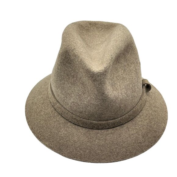 Bianchi Wool Fedora Hat Unisex Men Women Brown Vintage Made in the USA 6 7/8 55 main image 11